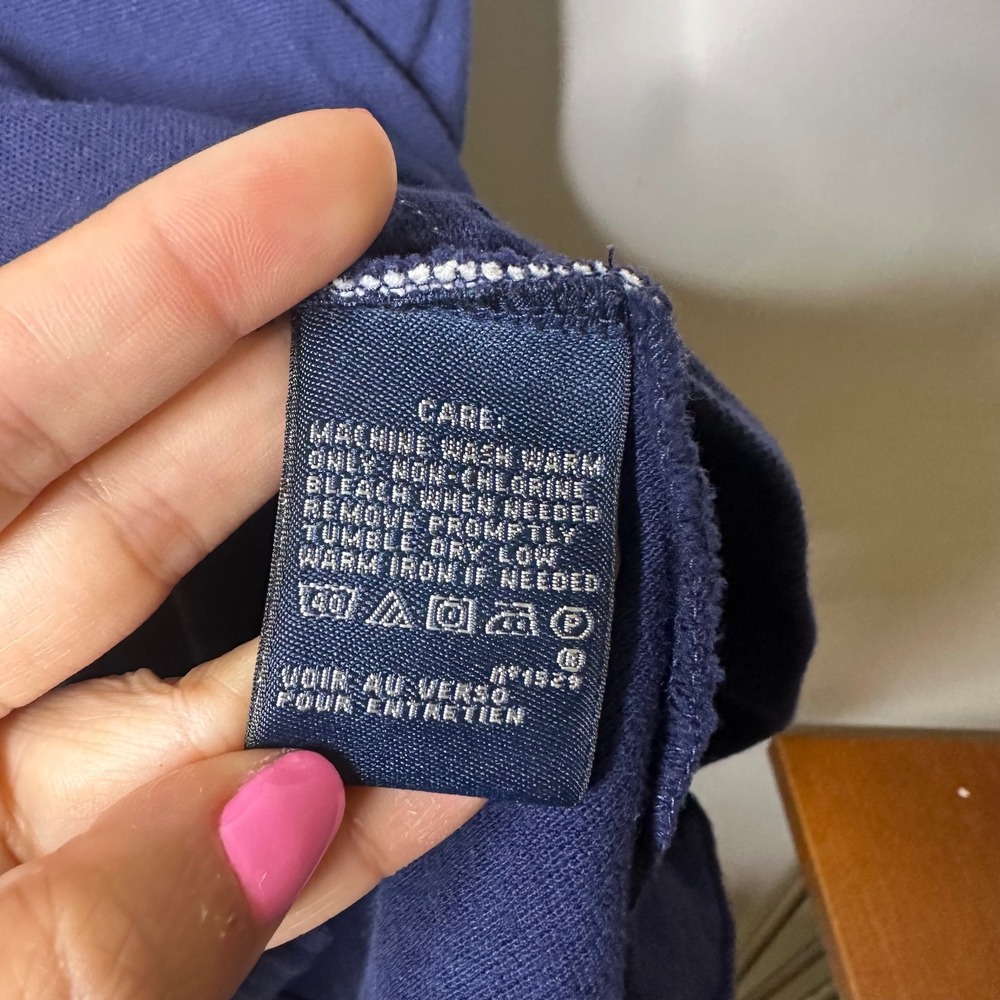 Ralph Lauren Sport Polo Dress Size Small Navy Blue Excellent Big Pony Stripe Y2K - Picture 4 of 5